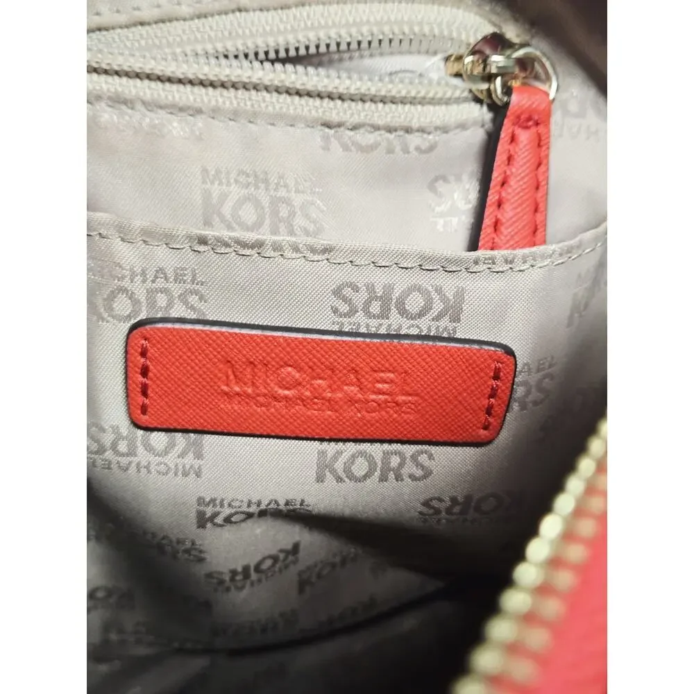 MICHAEL KORS Ciara Women's Handbag Red Saffiano Leather Satchel Casual Strap